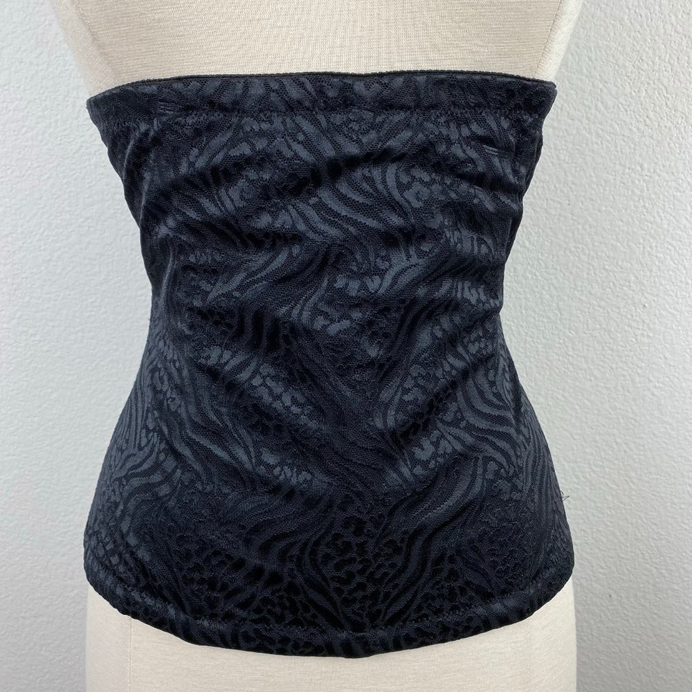 Frederick's Of Hollywood Black Corset Hook Front L